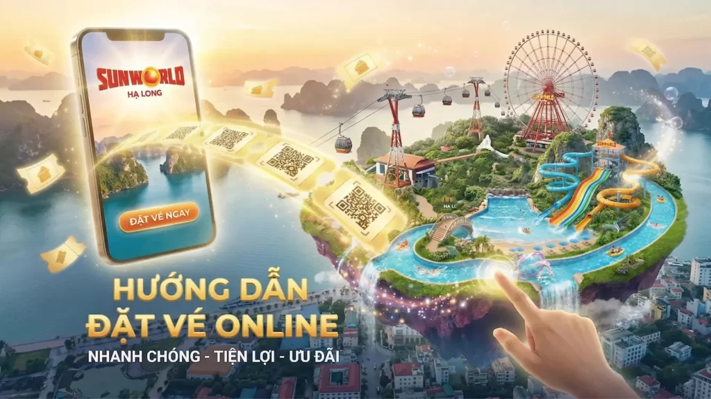Huong dan dat ve online sunworld hạ long